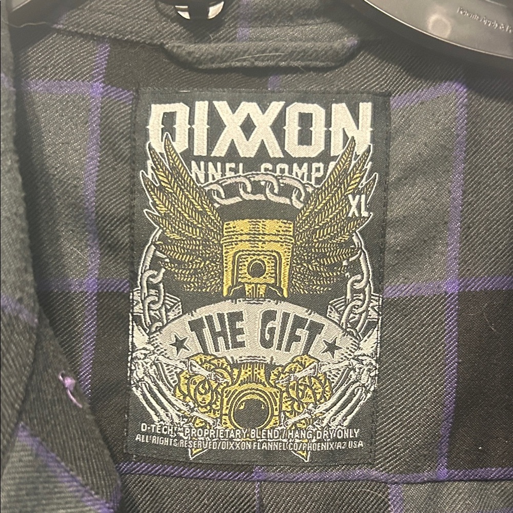Nixon purple, black and grey Checkered Shirt - Picture 4 of 5